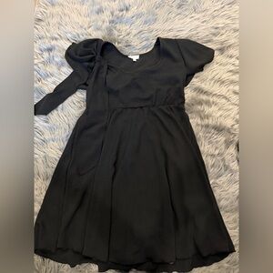 See You Monday One Shoulder Black Dress